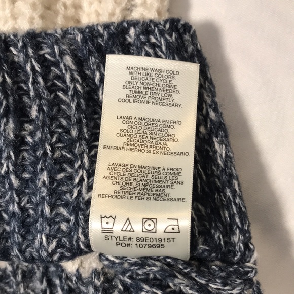 NWT C&C California Marl Striped Chunky Hooded V-Neck Sweater - Picture 10 of 14